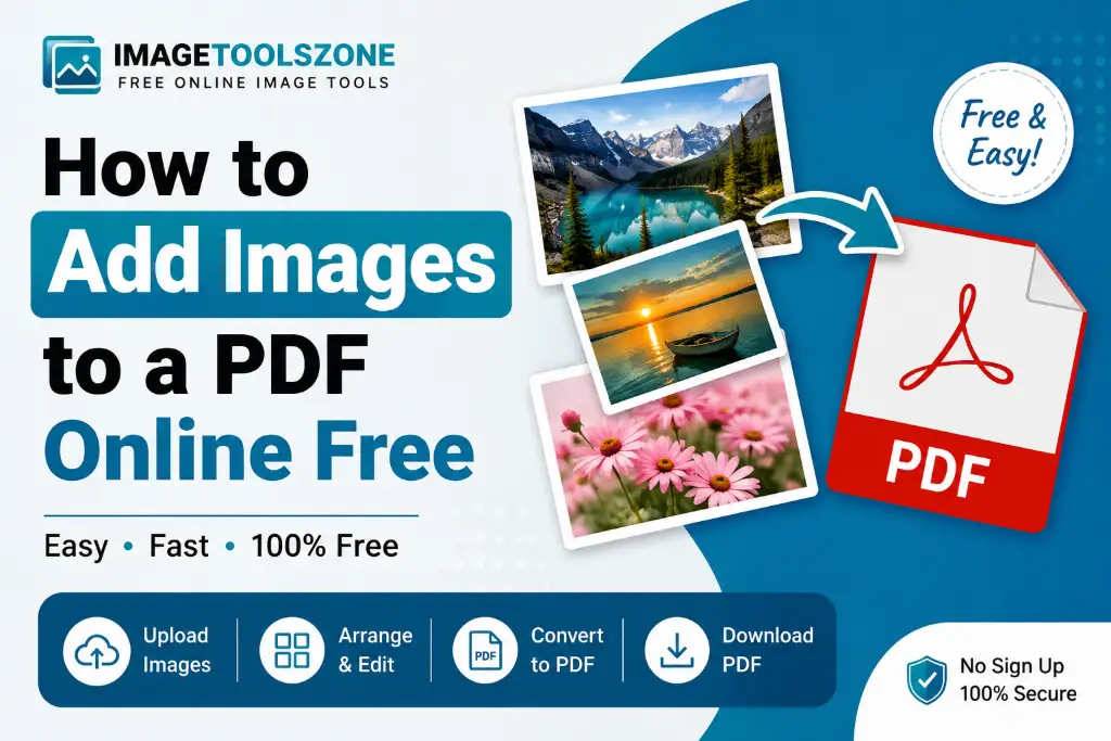 How to Add Images to a PDF Online Free with an easy step-by-step image to PDF converter for beginners and students